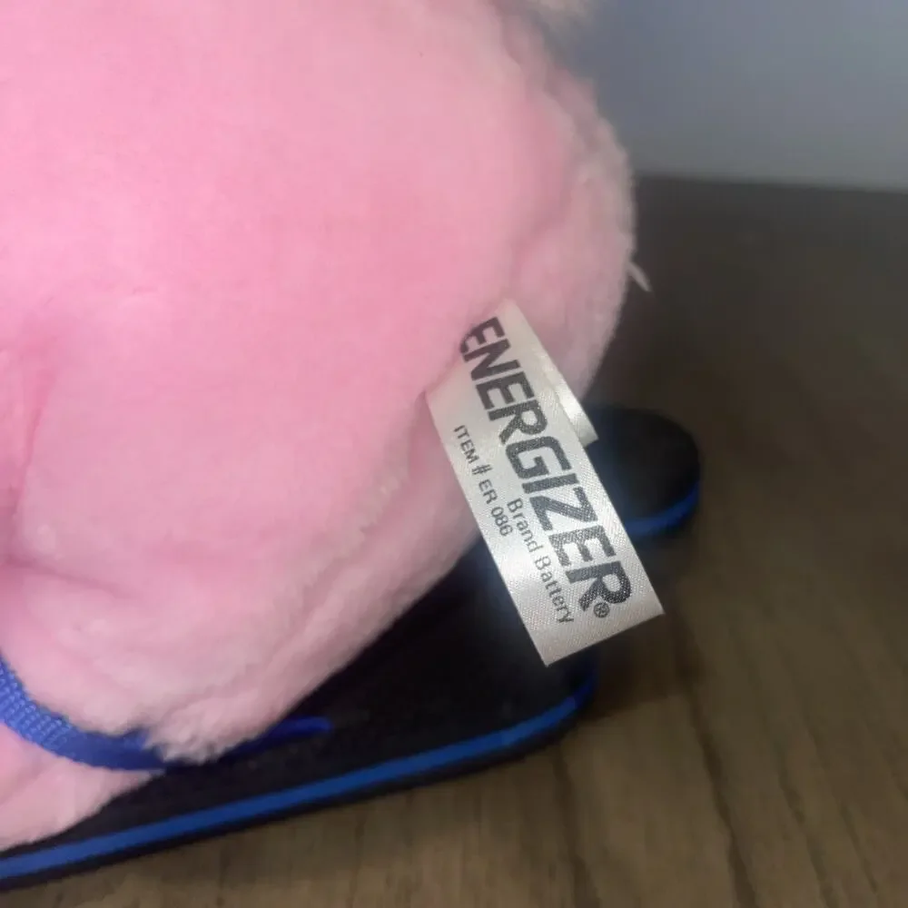 1989 Animal Fair Pink Energizer Bunny Rabbit Stuffed Plush Advertising